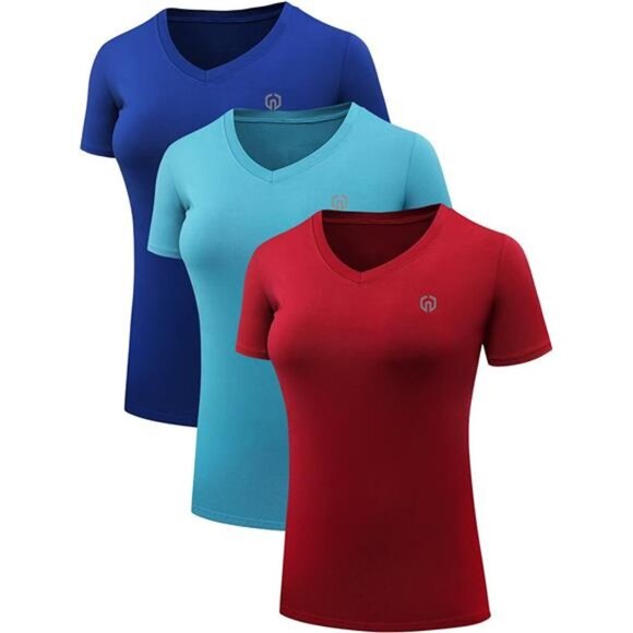 Tops - 3 Pack Women's Compression Workout Athletic Shirt